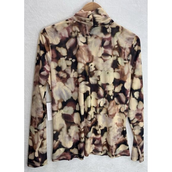 ELOQUII Women's Watercolor Print Mesh Cross Neck Shirt Size 14-16 NWT - Picture 11 of 12